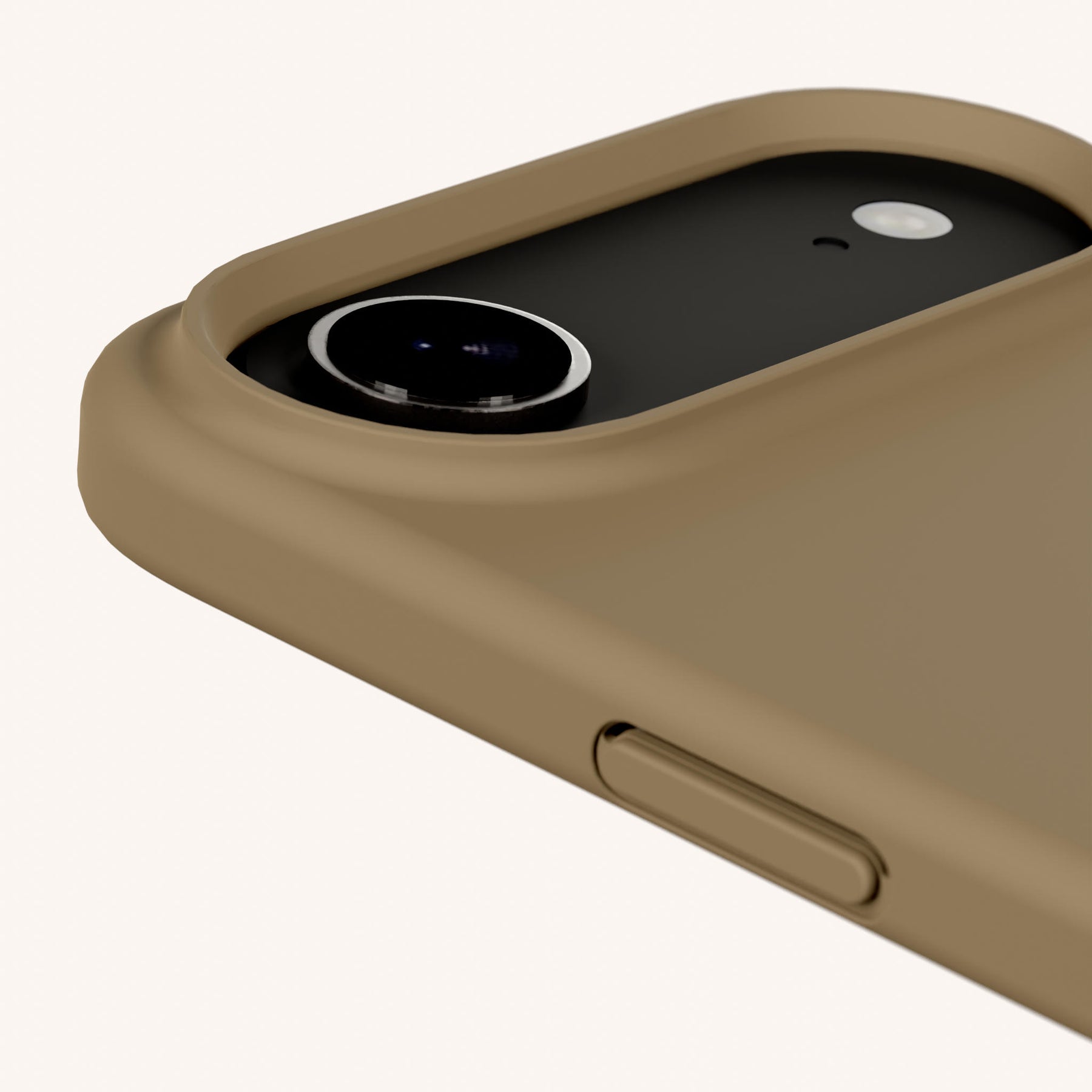 Phone Case with Eyelets in Taupe