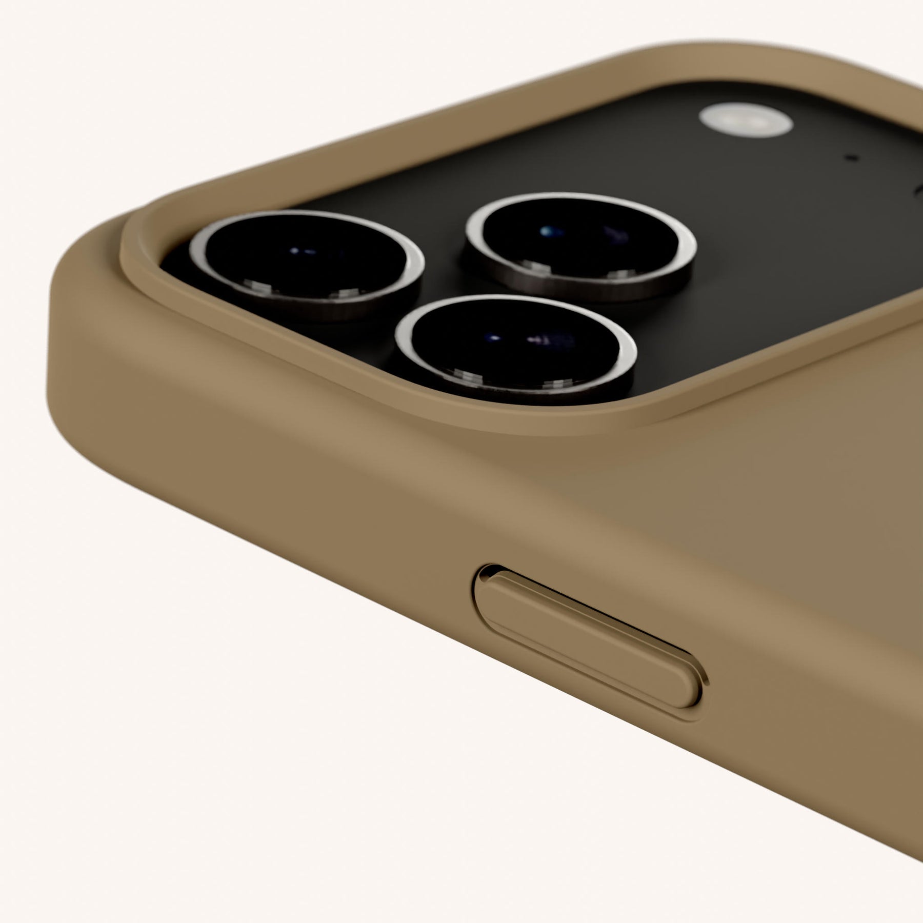 Phone Case with Eyelets in Taupe