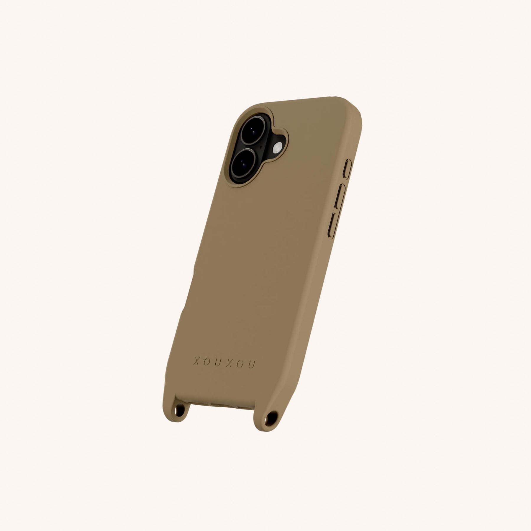 Phone Case with Eyelets in Taupe