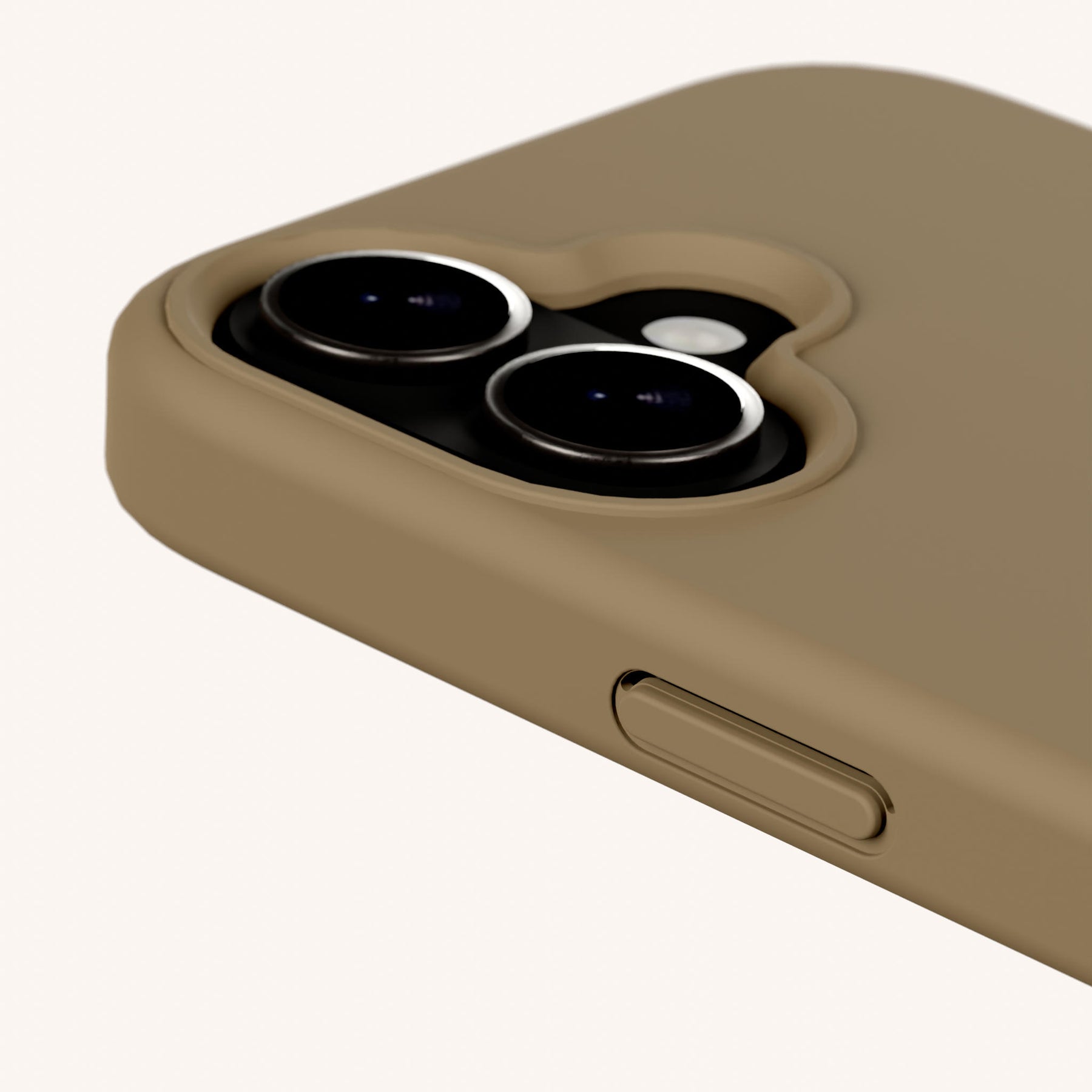 Phone Case with Eyelets in Taupe