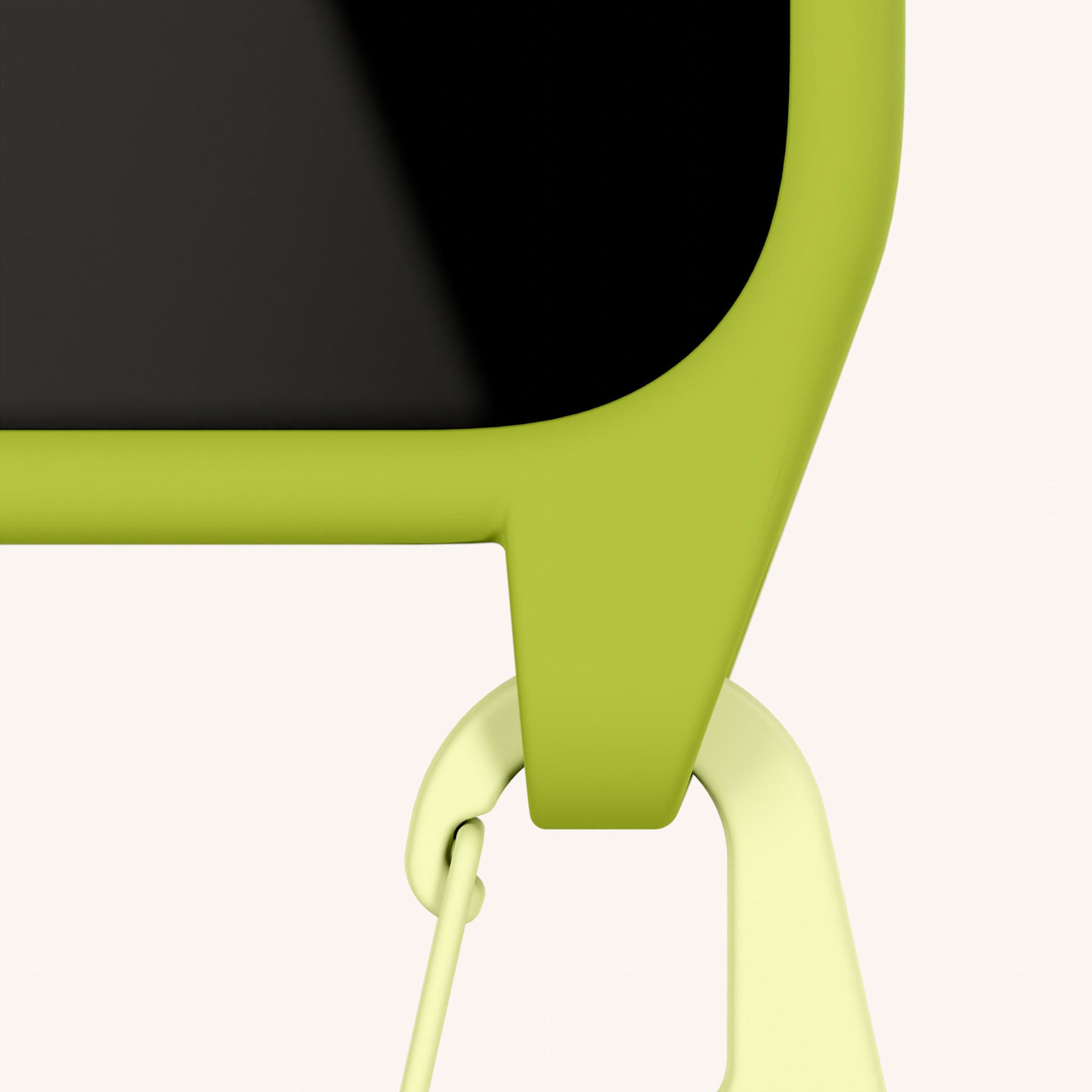 Phone Necklace with Carabiner Rope in Olive