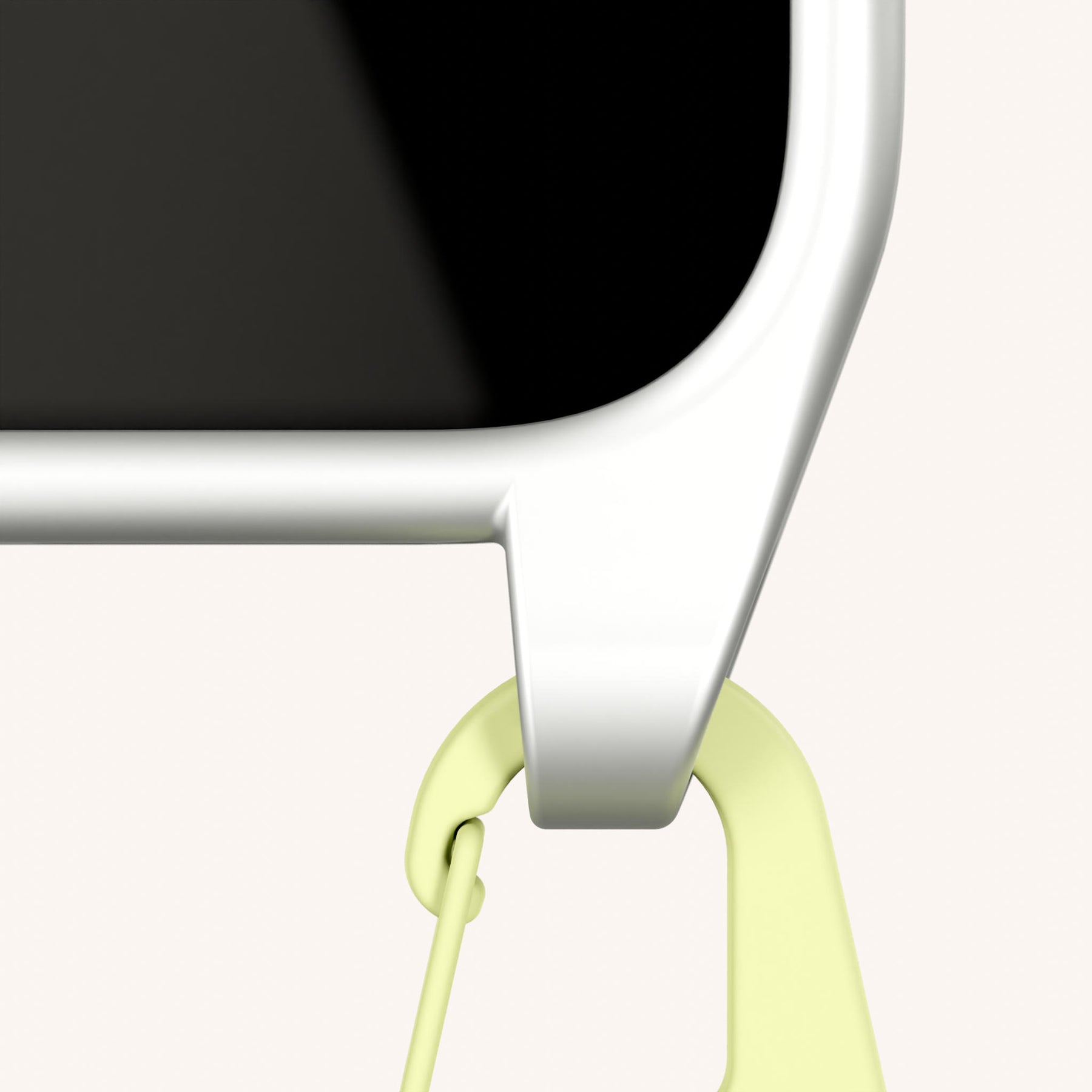 Phone Necklace with Carabiner Rope in Y2K Silver