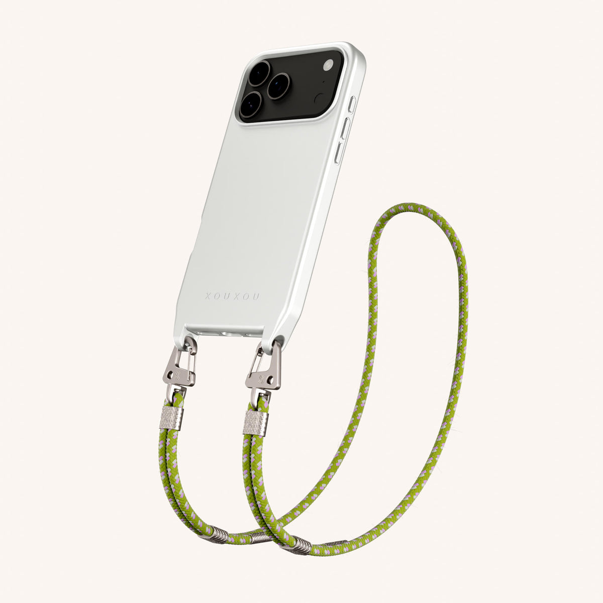 Phone Necklace with Carabiner Rope for iPhone 17 Pro with MagSafe in Y Total View | XOUXOU #phone model_iphone 17 pro