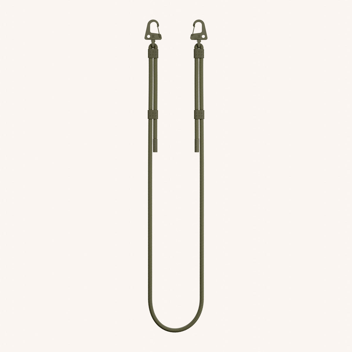 Phone Strap Carabiner Rope in Moss Total View | XOUXOU