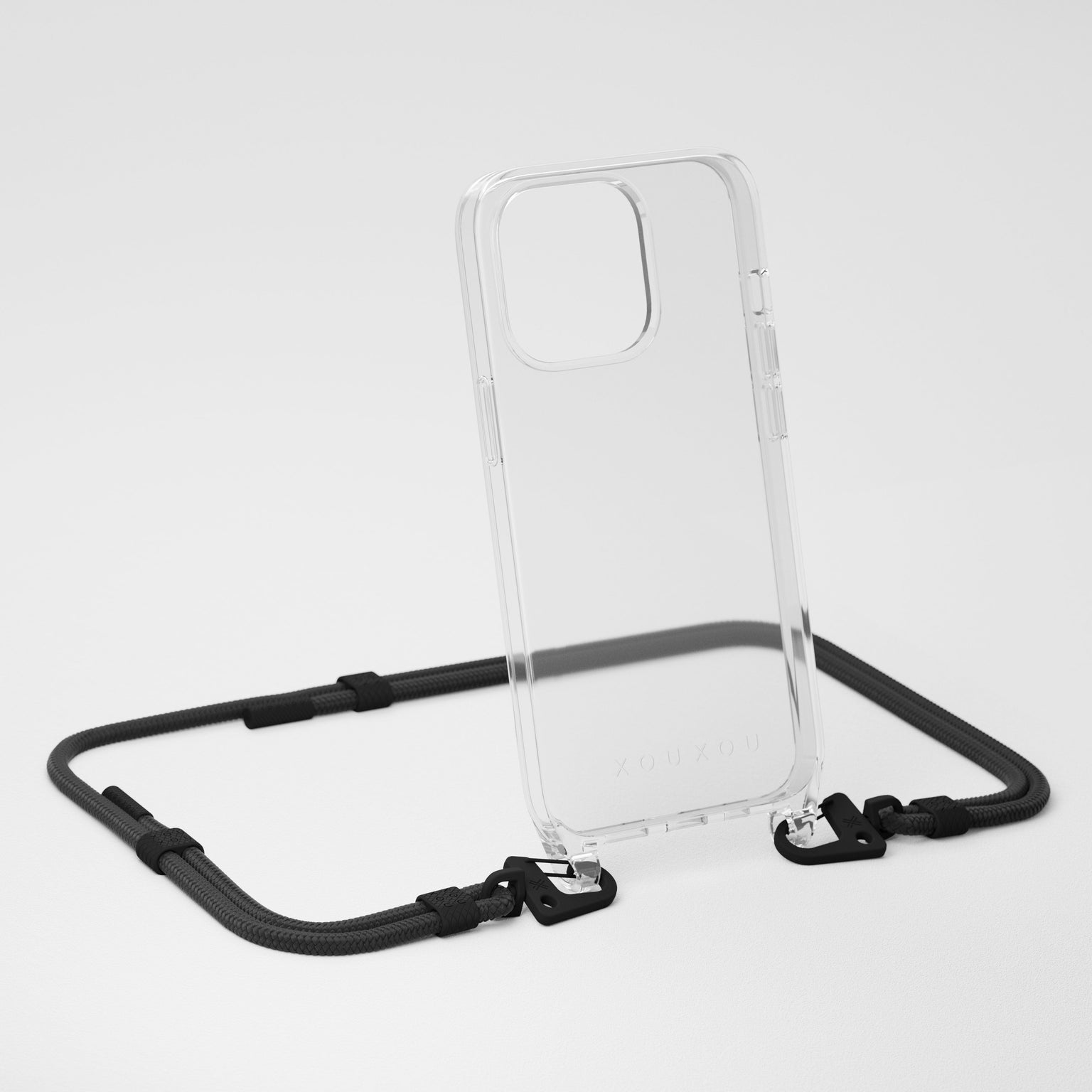 Clear + Black Phone Necklace