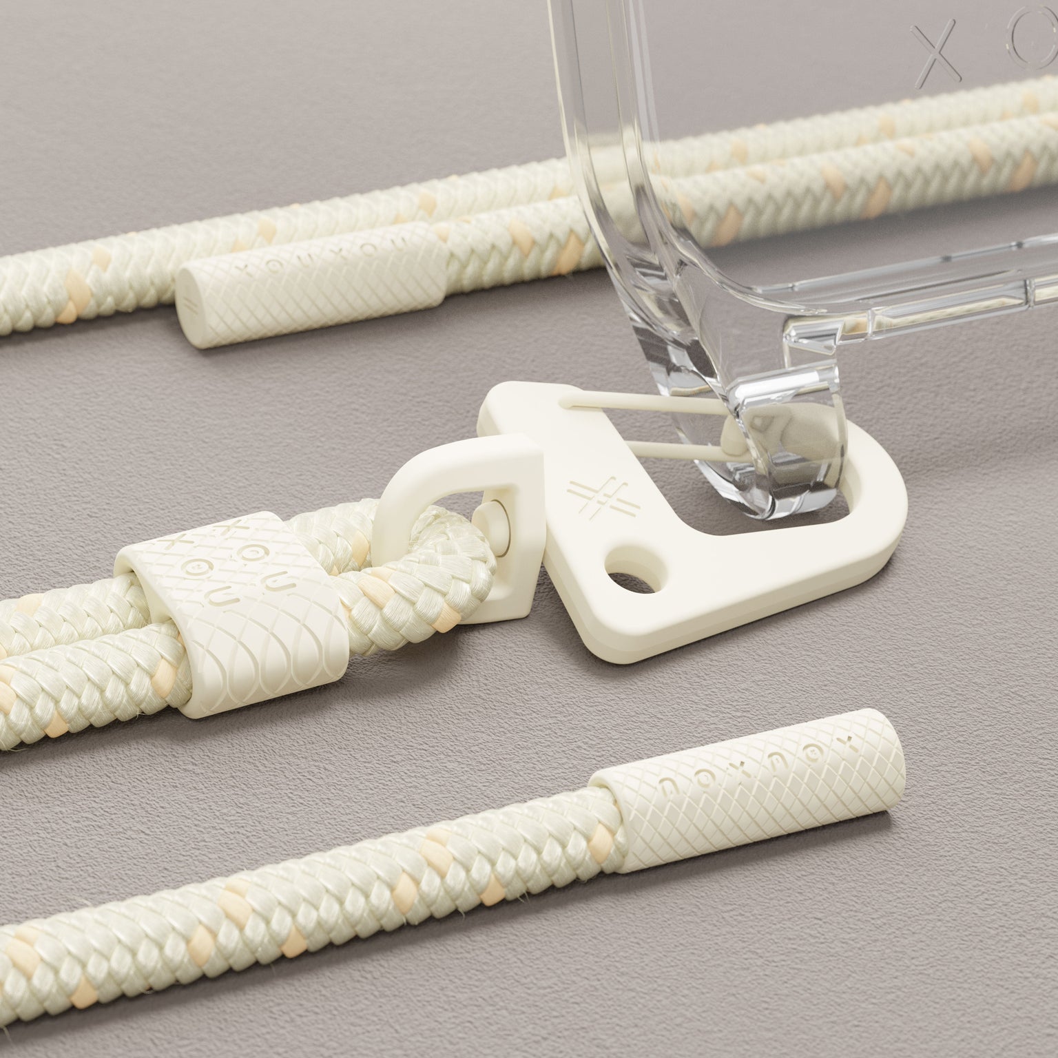 Clear + Chalk Phone Necklace
