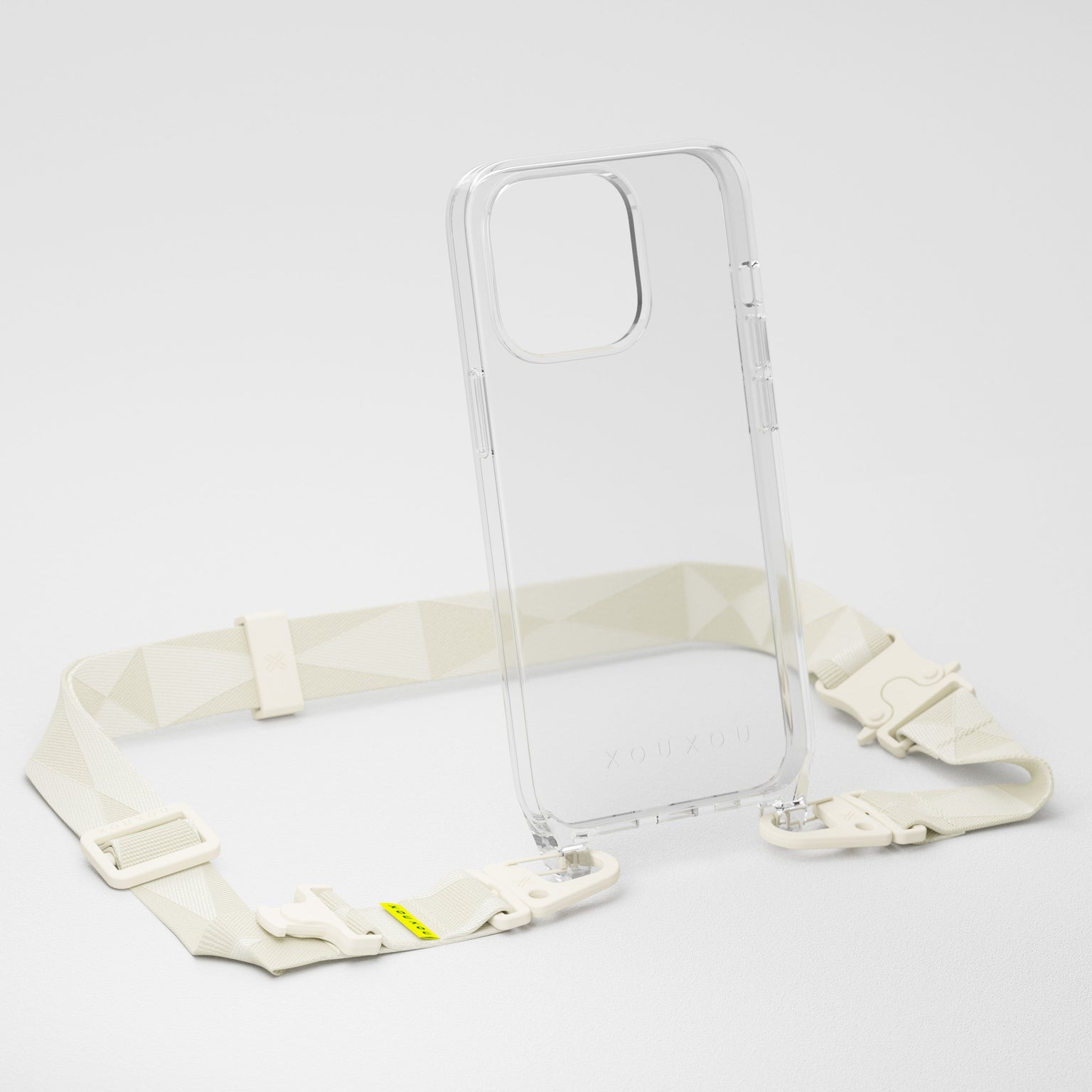 Clear + Chalk Phone Necklace