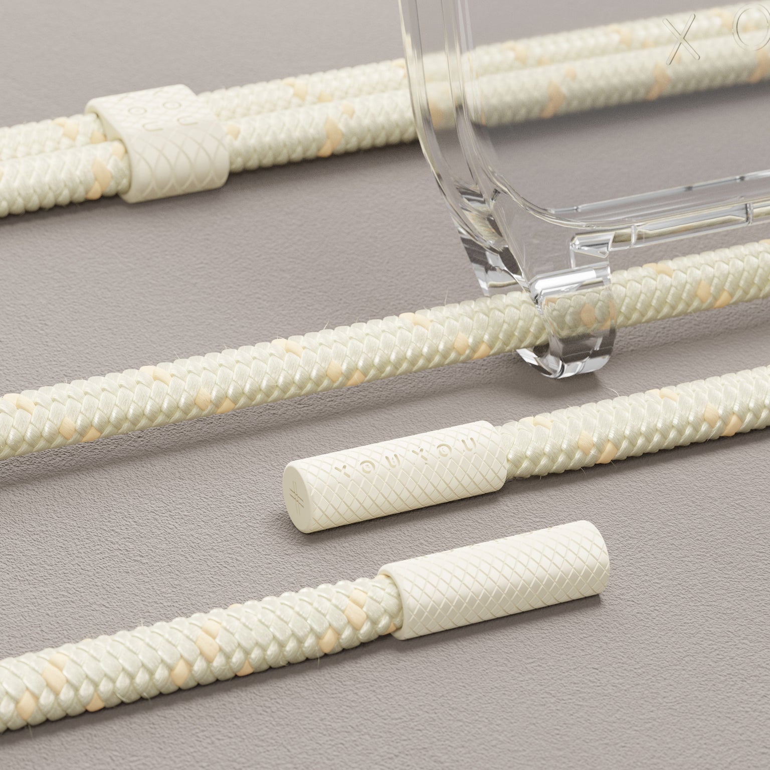 Clear + Chalk Phone Necklace