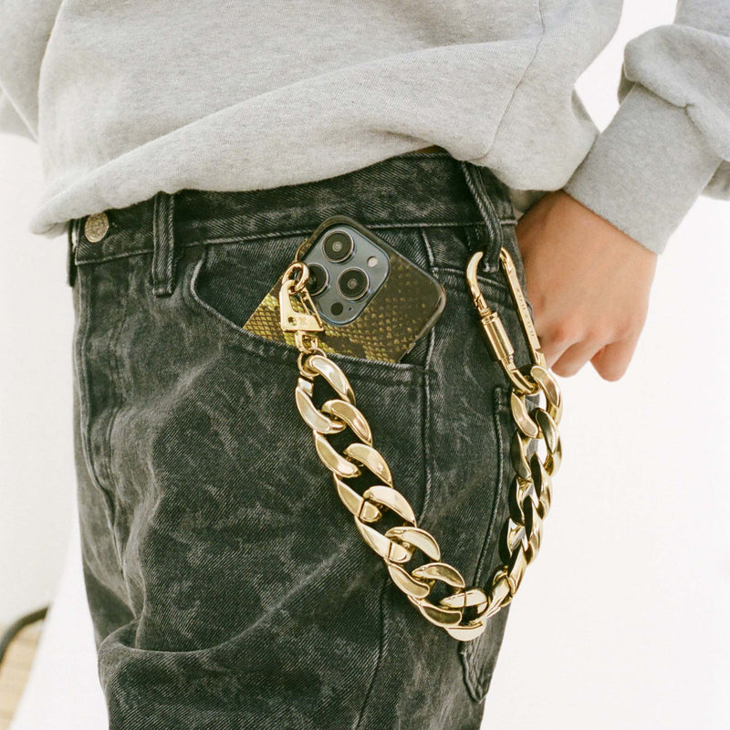 Aries x XOUXOU Phone Necklace in Snake pattern with Chain & Rope