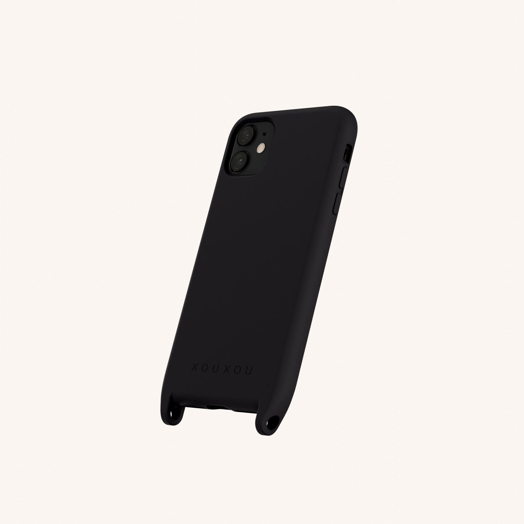 Phone Case with Eyelets in Black