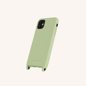 Phone Case with Eyelets in Light Olive