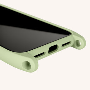 Phone Case with Eyelets in Light Olive