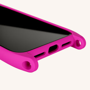 Phone Case with Eyelets in Power Pink