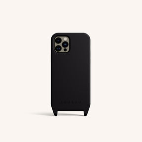 Phone Case with Eyelets in Black