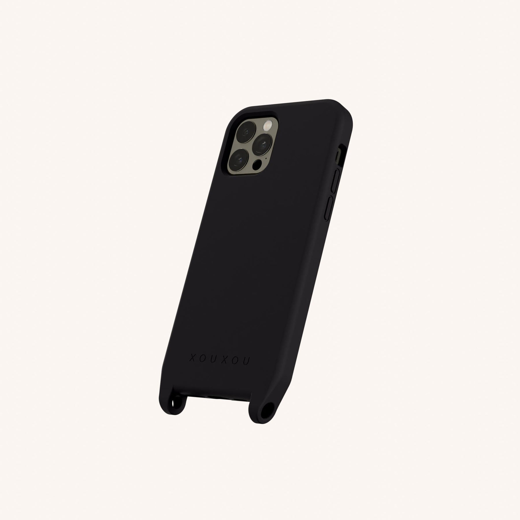 Phone Case with Eyelets in Black