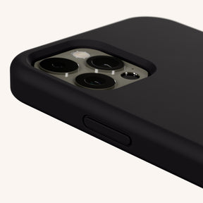 Phone Case with Eyelets in Black