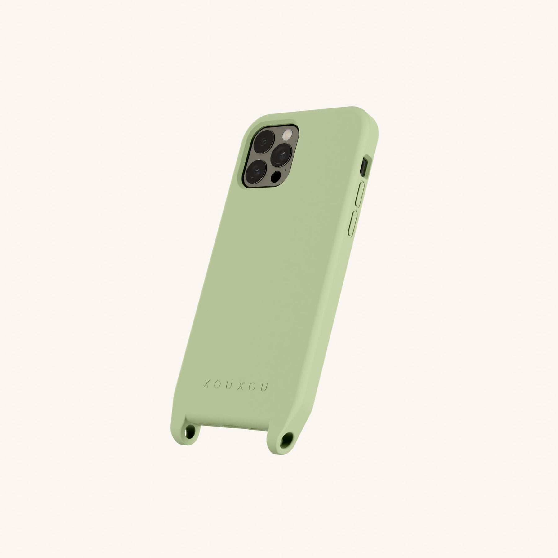 Phone Case with Eyelets in Light Olive