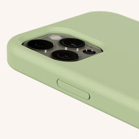 Phone Case with Eyelets in Light Olive