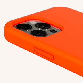 Phone Case with Eyelets in Neon Orange