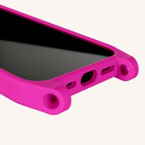 Phone Case with Eyelets in Power Pink