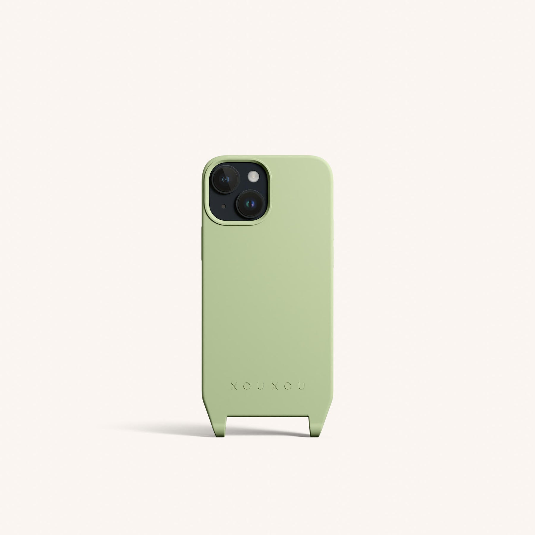 Phone Case with Eyelets in Light Olive