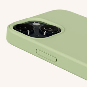 Phone Case with Eyelets in Light Olive