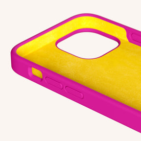 Phone Case with Eyelets in Power Pink