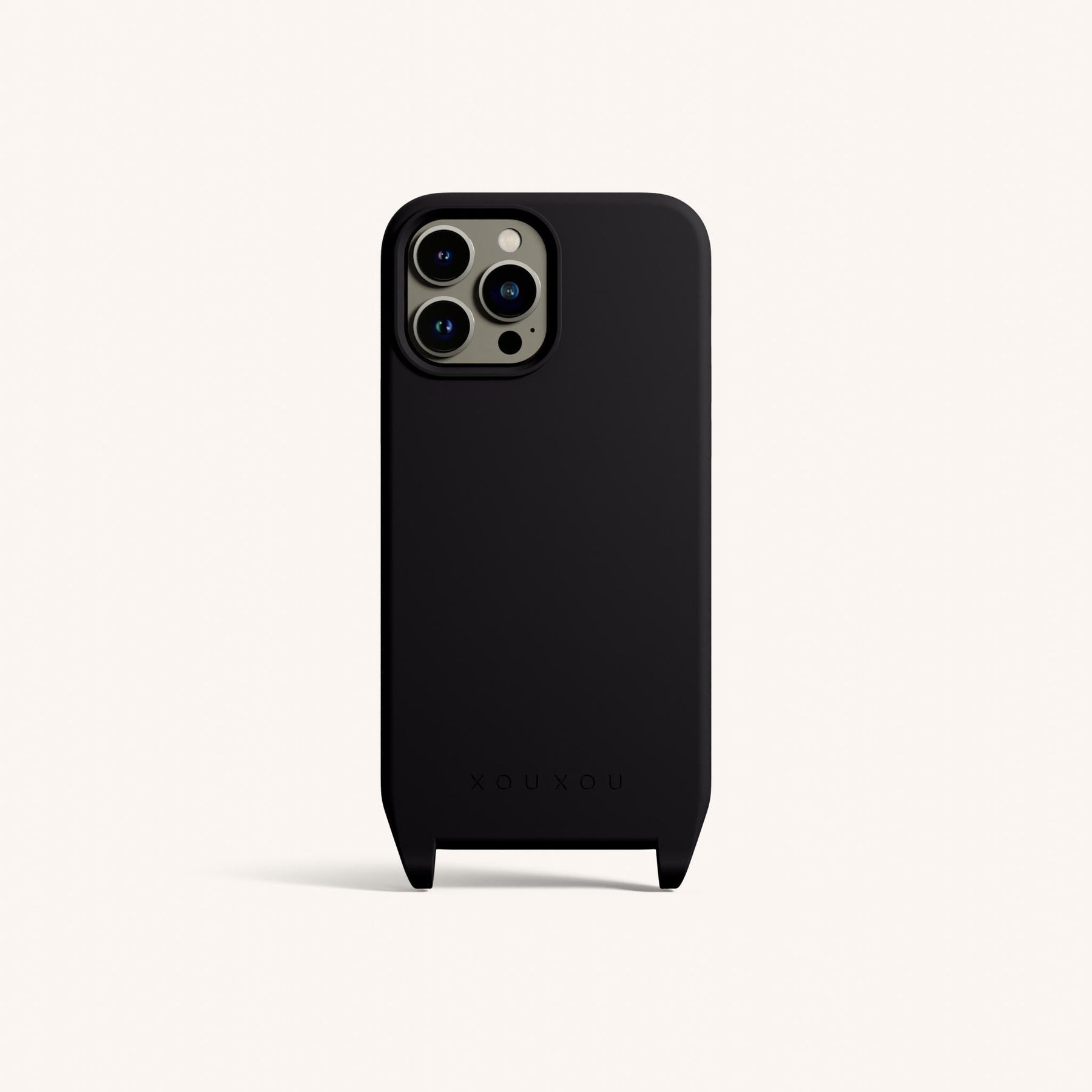 Phone Case with Eyelets in Black