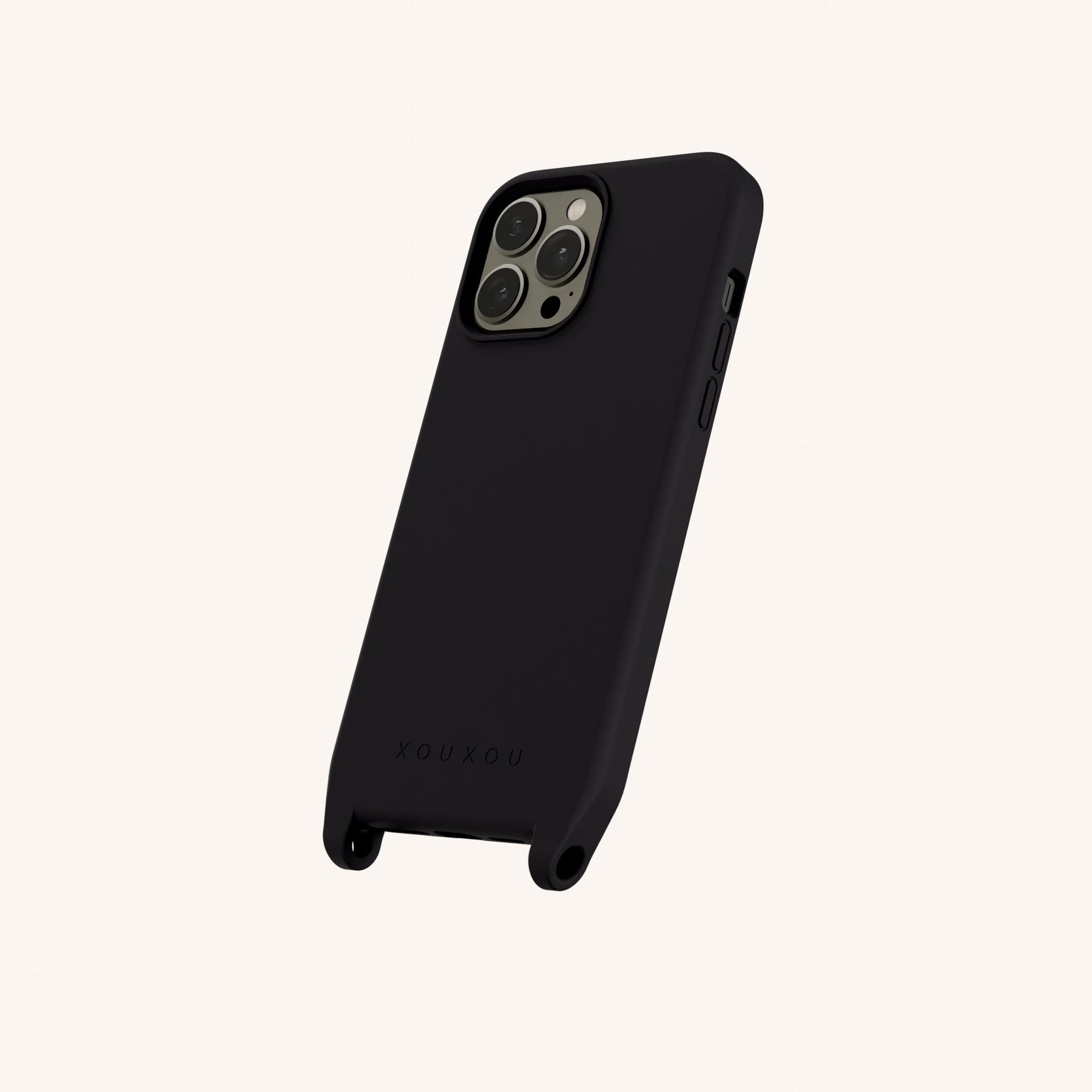 Phone Case with Eyelets in Black