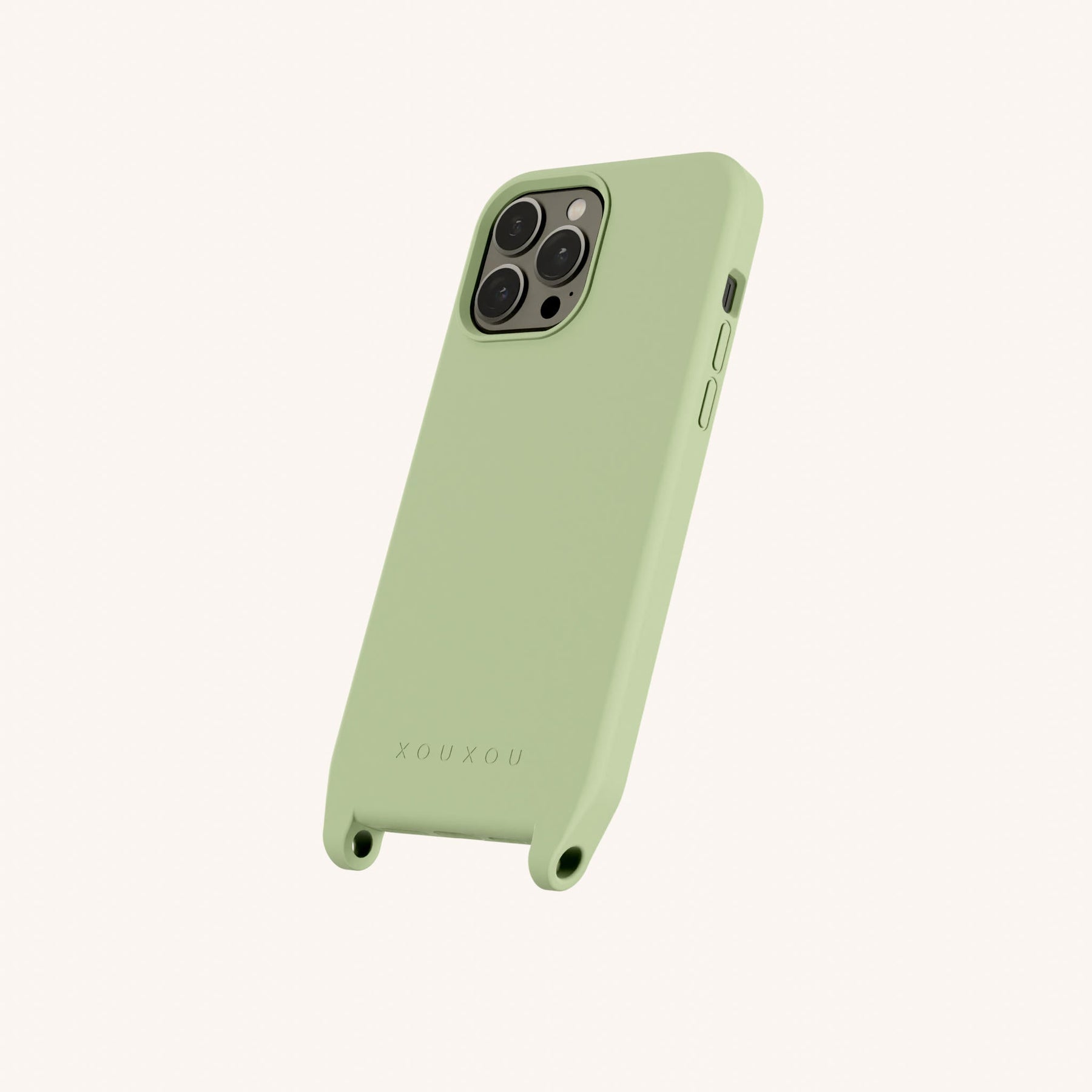 Phone Case with Eyelets in Light Olive