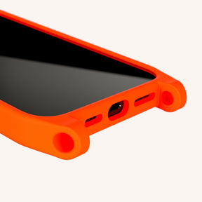 Phone Case with Eyelets in Neon Orange