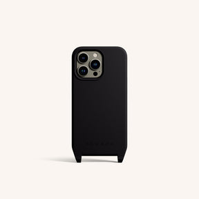 Phone Case with Eyelets in Black