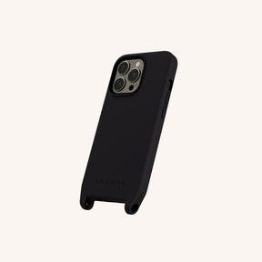 Phone Case with Eyelets in Black