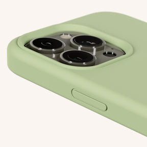 Phone Case with Eyelets in Light Olive