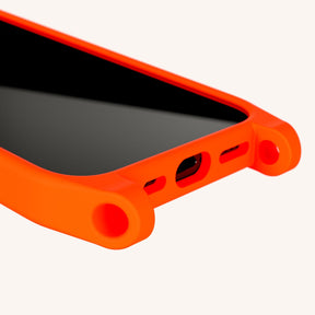 Phone Case with Eyelets in Neon Orange