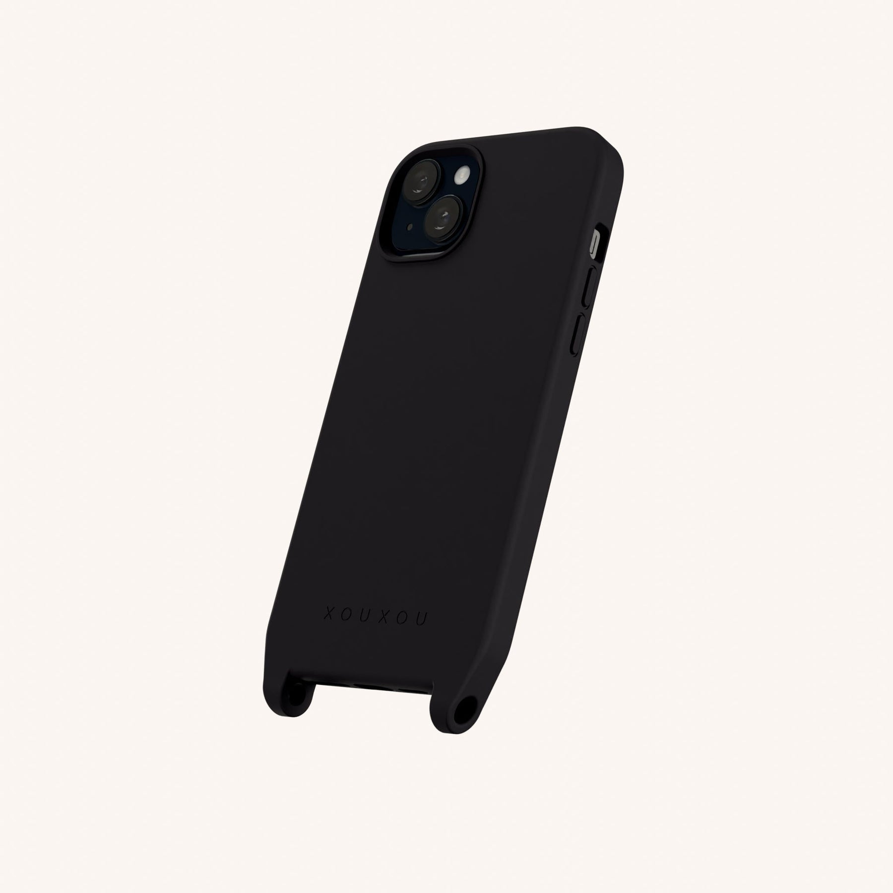 Phone Case with Eyelets in Black