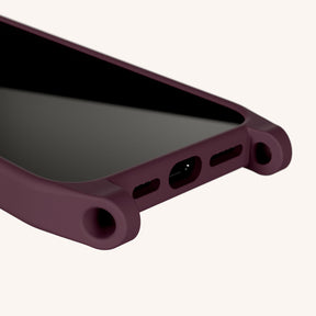 Phone Case with Eyelets in Burgundy