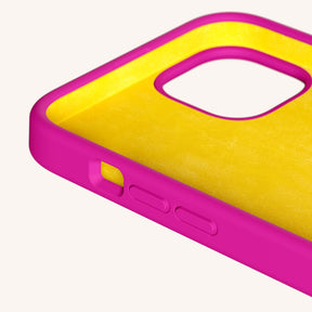 Phone Case with Eyelets in Power Pink