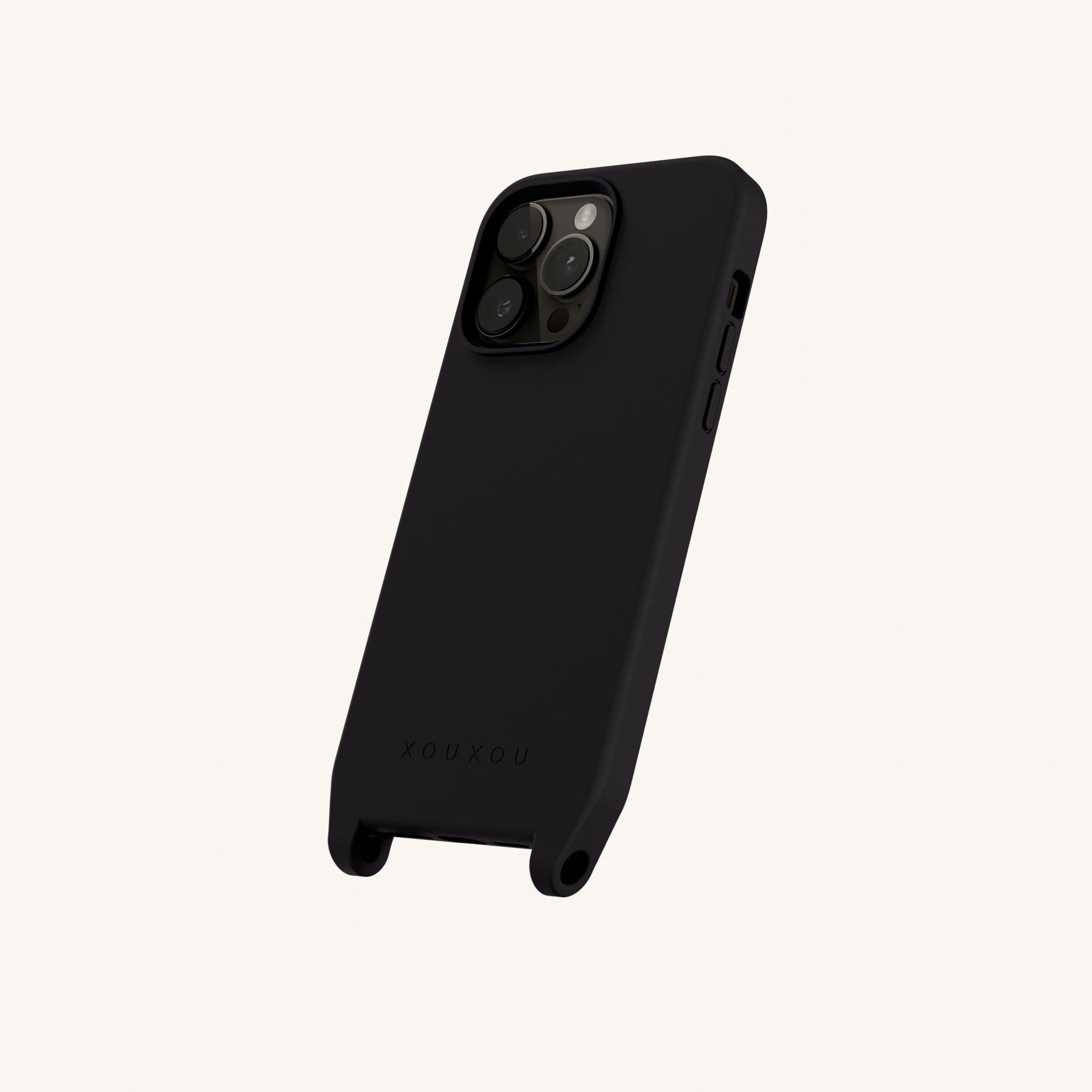 Phone Case with Eyelets in Black