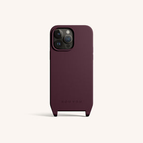 Phone Case with Eyelets in Burgundy