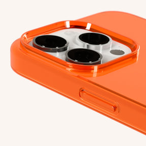 Phone Case with Eyelets in Neon Orange Clear