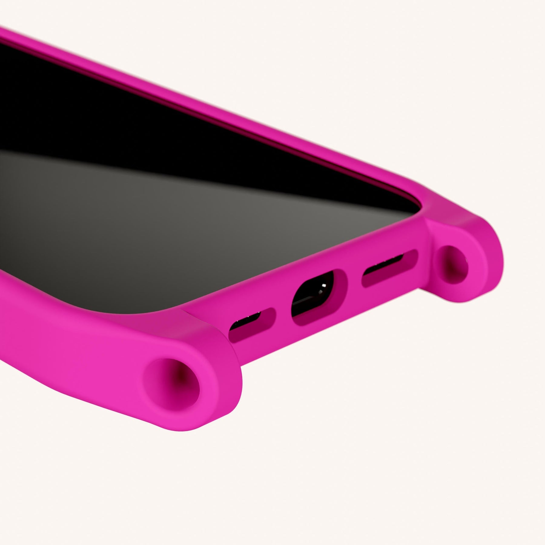 Phone Case with Eyelets in Power Pink