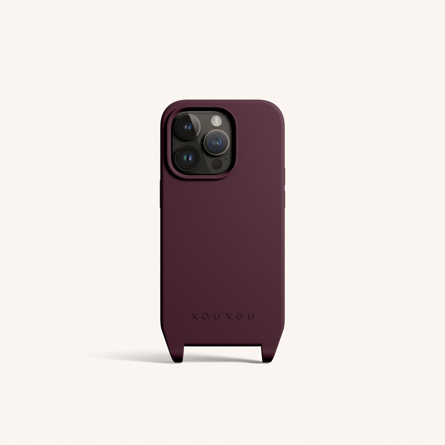 Phone Case with Eyelets in Burgundy