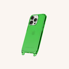 Phone Case with Eyelets in Acid Clear