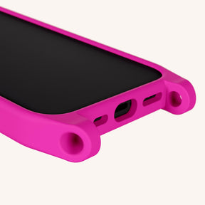 Phone Case with Eyelets in Power Pink