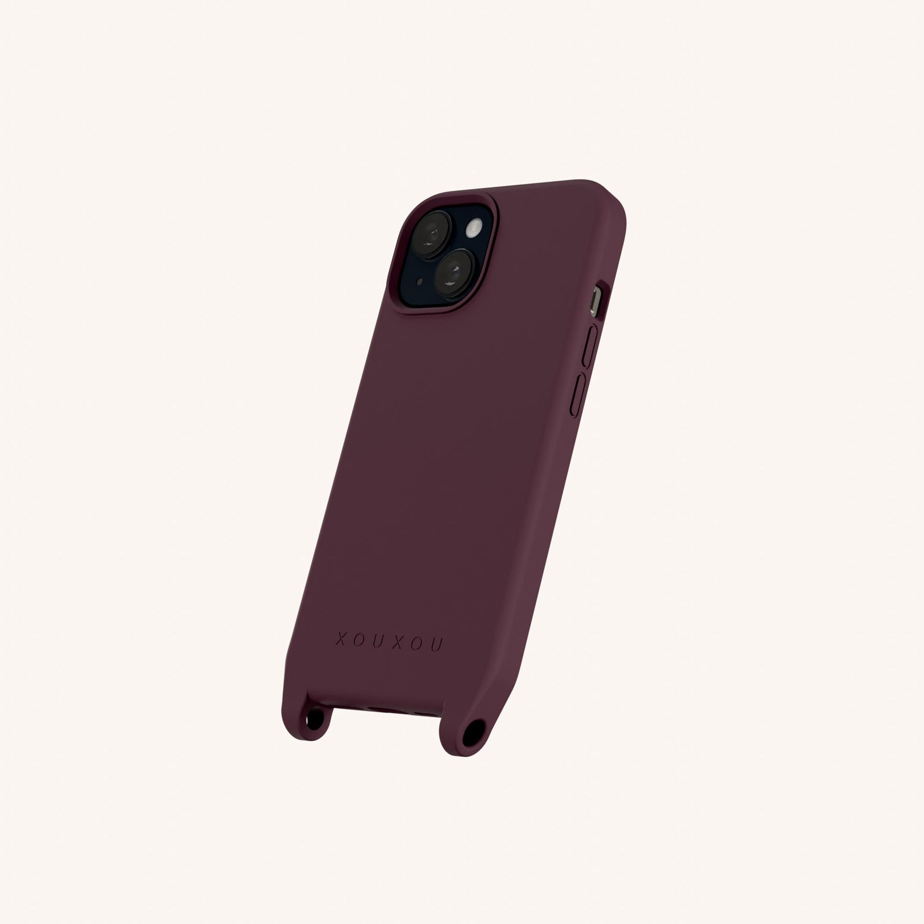 Phone Case with Eyelets in Burgundy