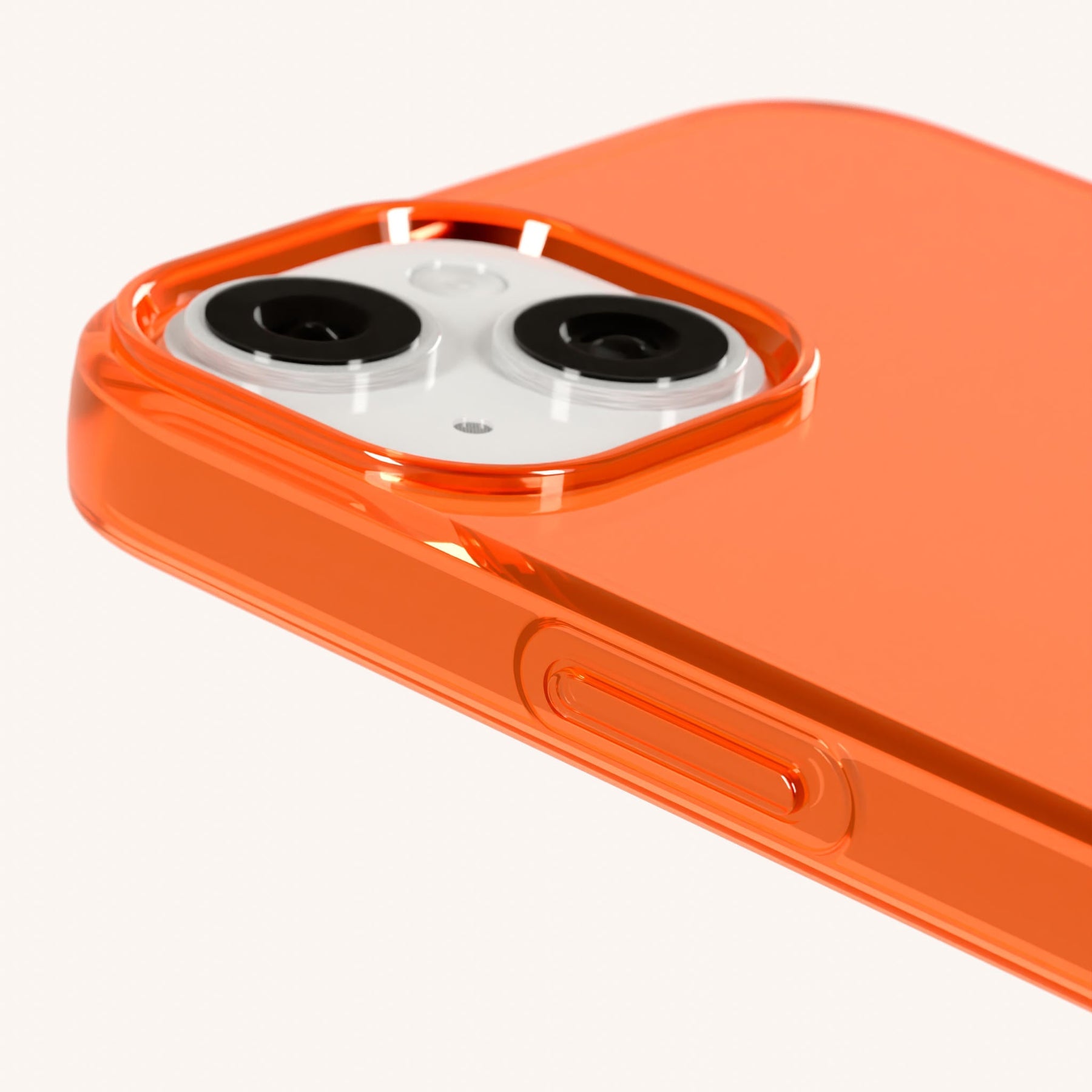 Phone Case with Eyelets in Neon Orange Clear