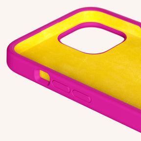 Phone Case with Eyelets in Power Pink