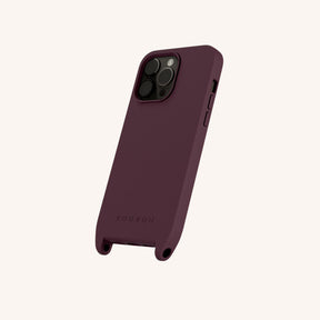 Phone Case with Eyelets in Burgundy