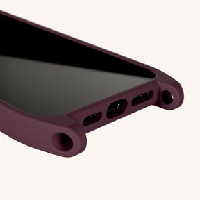 Phone Case with Eyelets in Burgundy